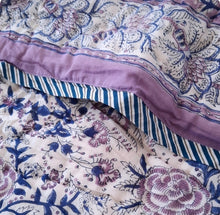 Load image into Gallery viewer, Havana "purple/white" double sided quilt