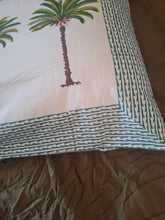 Load image into Gallery viewer, Pillow slip pair "palm" green

