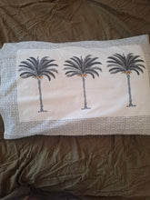 Load image into Gallery viewer, Pillow slip pair "palm" grey
