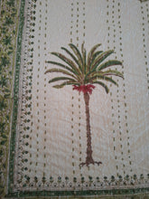 Load image into Gallery viewer, Haven ~coastal palm kantha blanket ~ green
